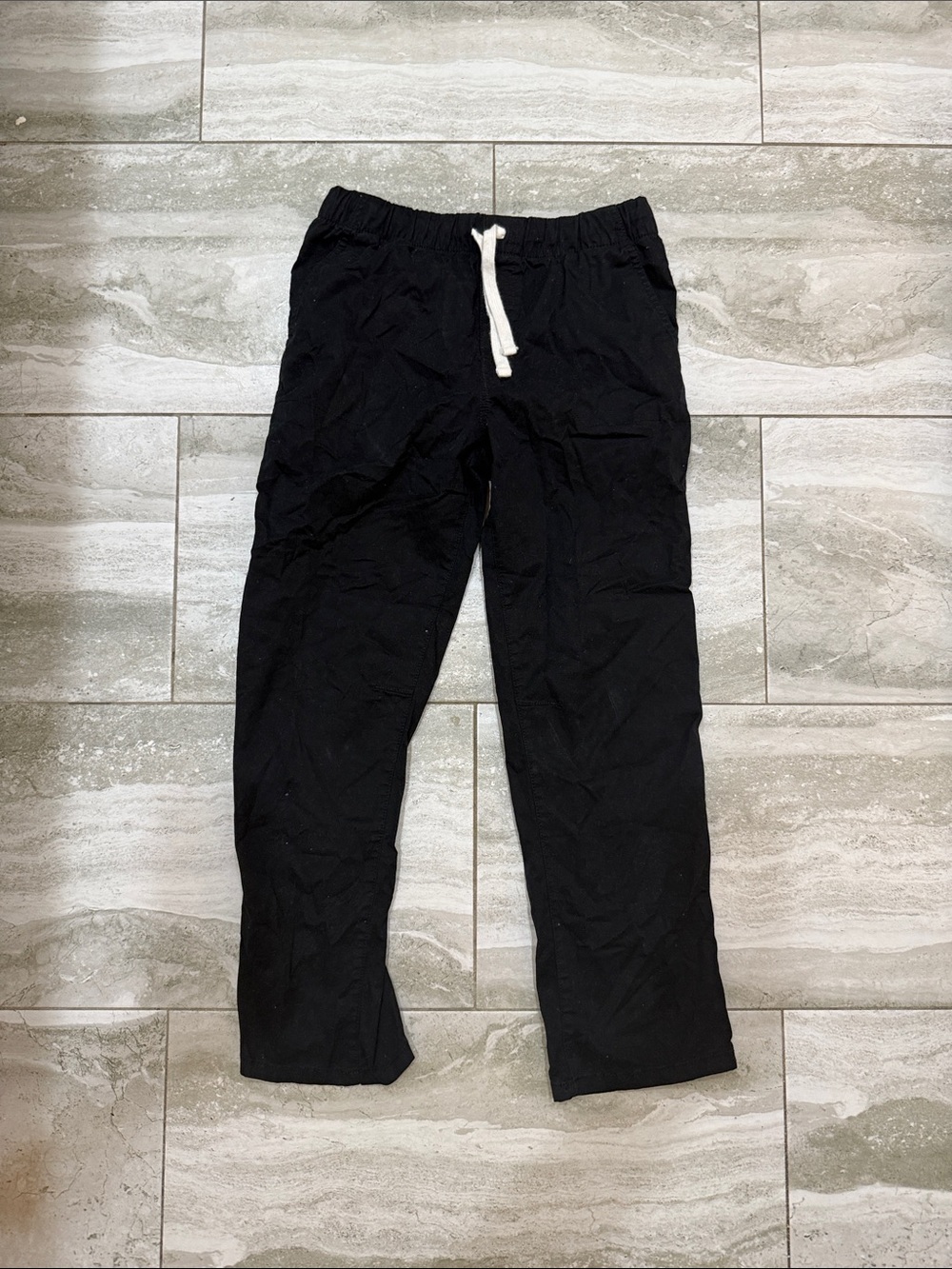 Black Men's Drawstring Casual Pants